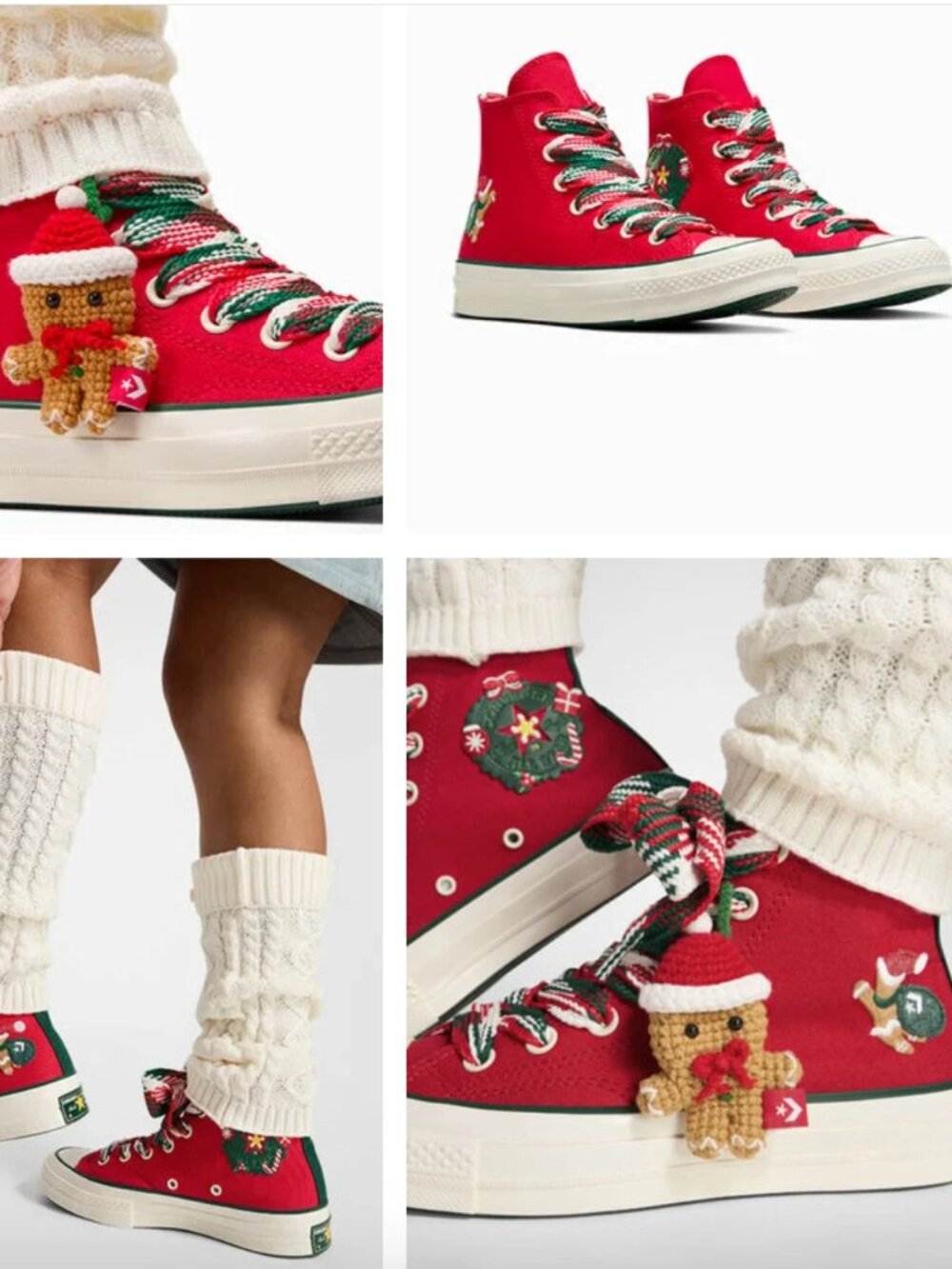 Converse Chuck 70 Gingerbread High Top Red M5/W7 Knit Sock NWOB - Picture 4 of 15